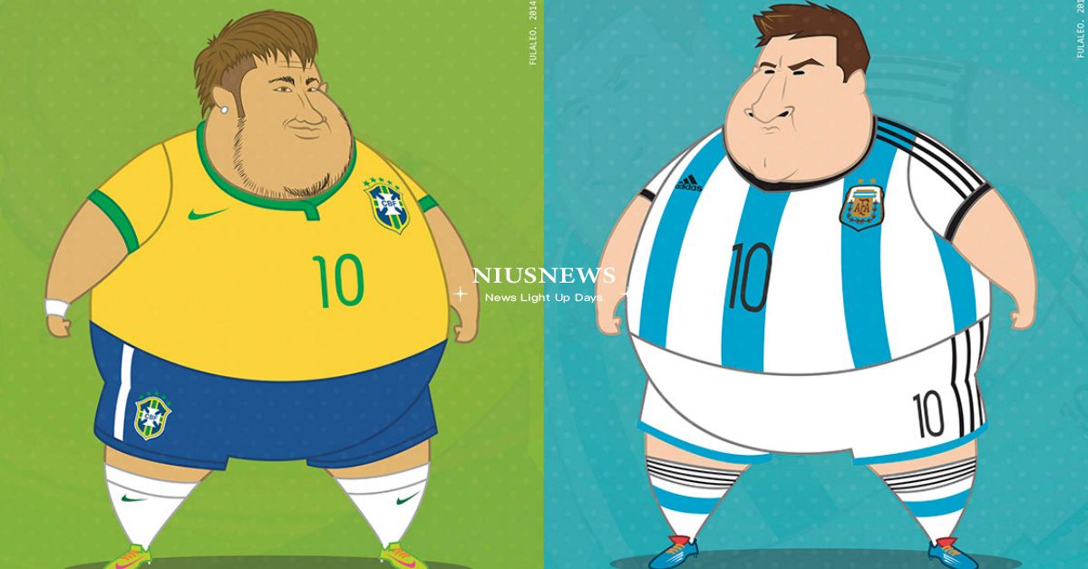 梅西、內馬爾發福很可愛？10個「充氣版」圓滾滾世足球員你認得幾位？ 2022世足、梅西、Fat Players、世界盃、足球、Fulvio Obregon、插畫、胖、內馬爾、C羅、奧斯爾、羅本、J羅、魯尼、西班牙、阿根廷、巴西、德國、