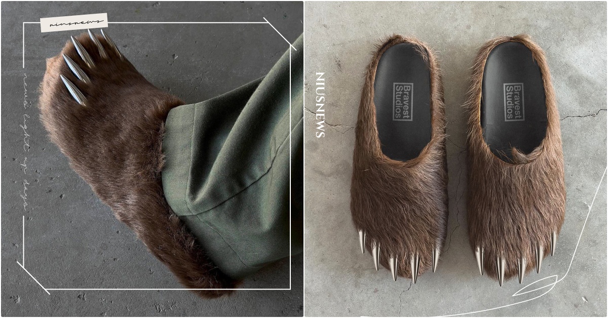 準備裝死？超擬真「棕熊掌毛毛拖鞋」開賣被秒殺！尖銳熊爪＋毛海鞋盒網許願：北極熊呢 怪奇鞋推薦、熊腳鞋、BravestStudios、BravestStudios熊、熊拖鞋、熊穆勒鞋、動物鞋、毛毛鞋推薦、熊掌鞋、大腦鞋