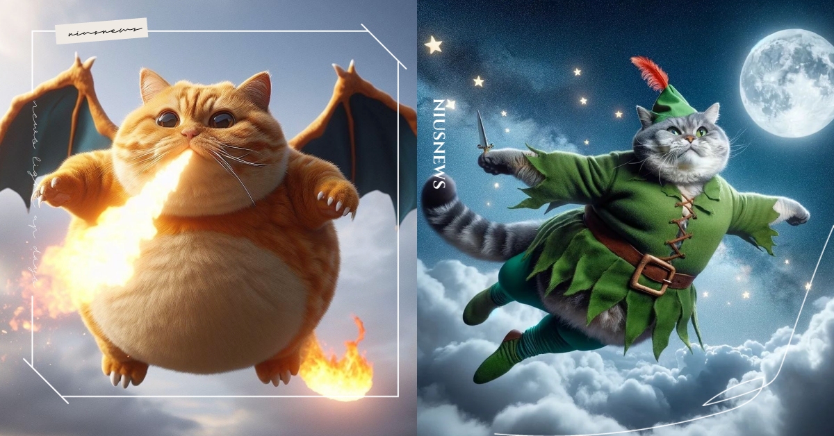 AI貓咪真香！皮卡丘和卡比獸通通「喵化」？貓索爾舉雷神之鎚PK薩諾斯 AI、IG創作者、catbotai、Photoshop、貓咪、catlove