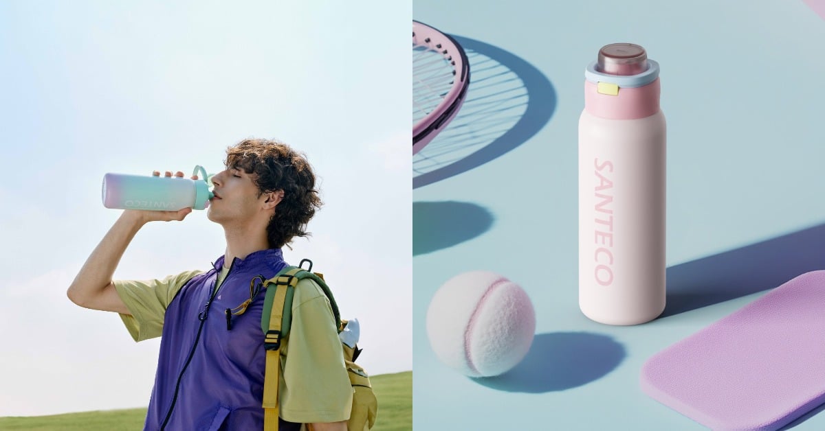 SANTECO GEMINI「真雙飲」保溫杯登台！法式極簡10款配色，獨家專利讓你補水不費力 SANTECO、GEMINI、真雙飲保溫杯、法式極簡、質感生活、保溫杯、運動時尚