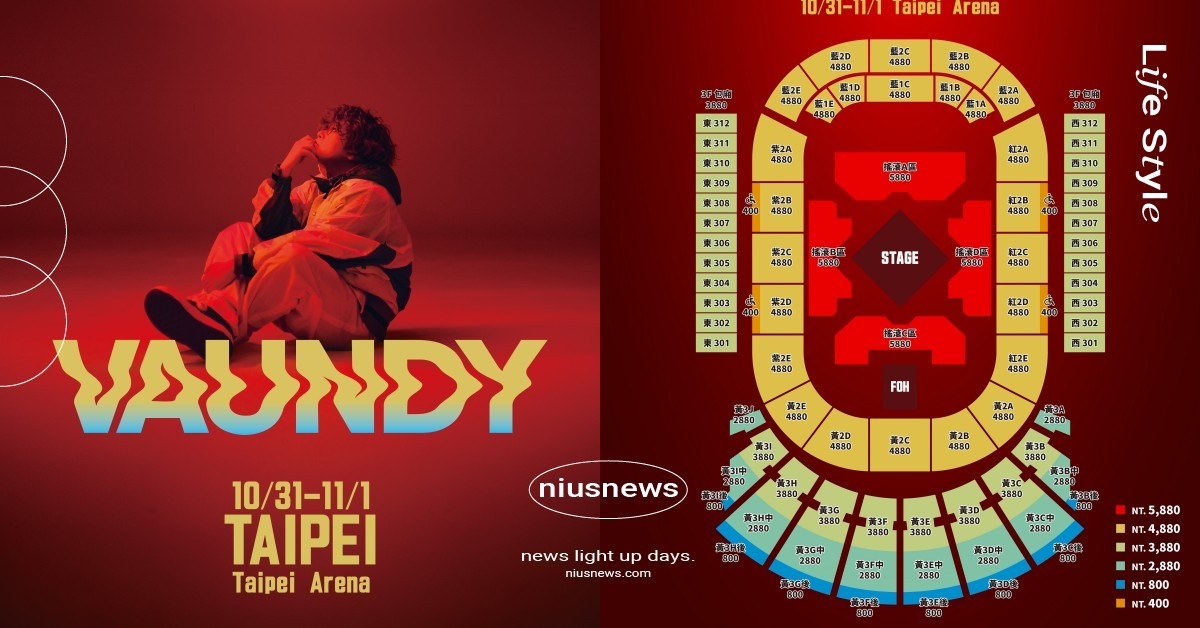 Vaundy台北小巨蛋票價出爐！360度四面舞台實名抽選，登記日期＋資訊整理 Vaundy、Vaundy台北演唱會、Vaundy台北小巨蛋、Vaundy實名制抽選、Vaundy亞巡