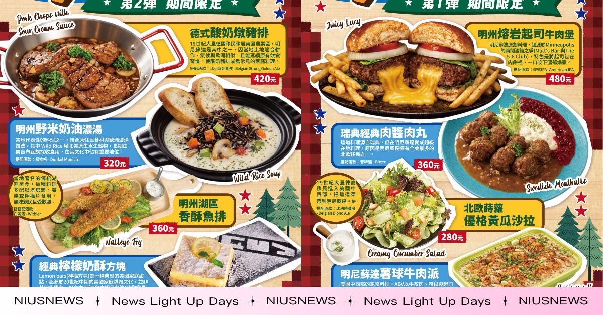 ABV美式餐酒館「爆漿Jucy Lucy漢堡」！2026明尼蘇達美食季，兩檔限定登場 ABV美式餐酒館、明尼蘇達州美食季、JucyLucy、明州美食、異國料理、台北美食、期間限定、爆漿漢堡